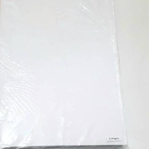 

Limited | KF7 | KERTAS PRINT PIAGAM / SERTIFIKAT LINEN PUTIH 100 LEMBAR F4
