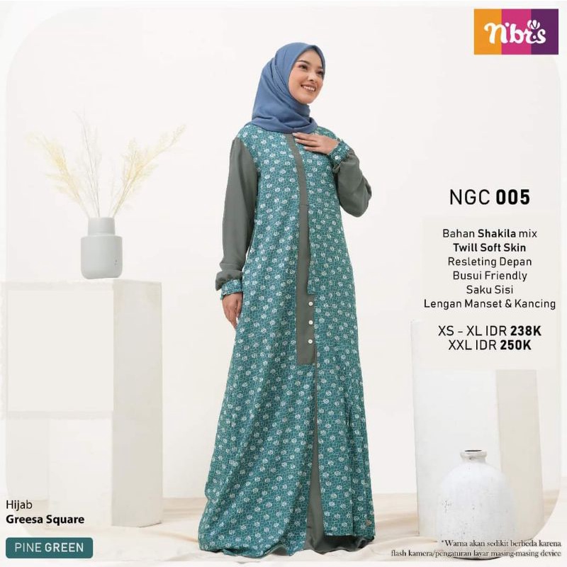 SALE 40% GAMIS NIBRAS NGC 005 BANYAK WARNA GESER YA KAK,  NIBRAS SALE