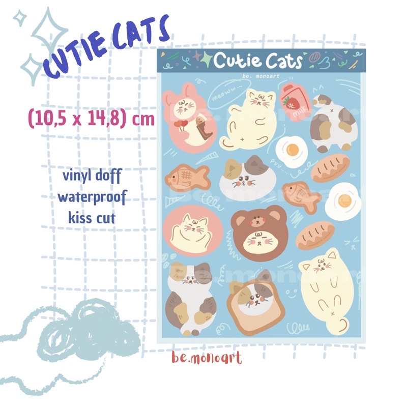 

sticker sheet cutie cats [be.monoart]