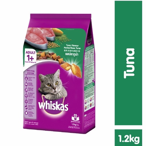 Whiskas FreshPack 1.2kg Adult TUNA Makanan Kucing Kering 1.2 kg