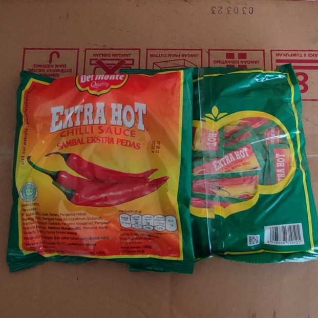 DELMONTE SAOS SAMBAL EXTRA HOT SACHET 1 DUS ISI 20 PAK