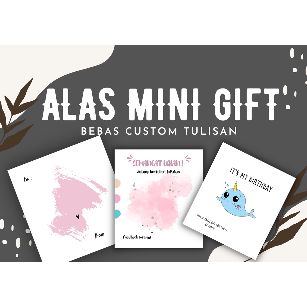 

Alas Mini Gift Snack Ucapan dan Plastik Custom FREE GIFT!