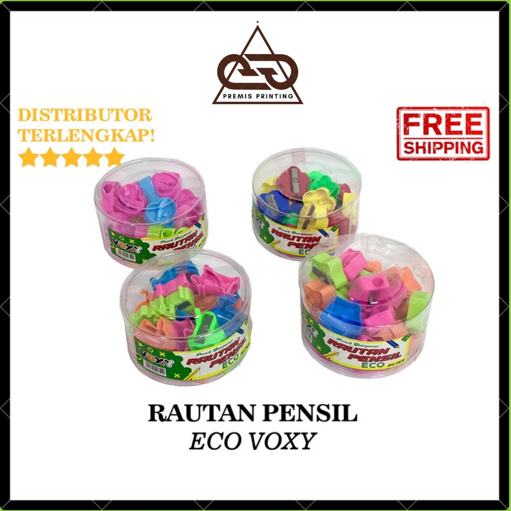 

Rautan Pensil Plastik Eco Voxy (1pcs) - Serutan Ongotan Orotan Bentuk Bintang Love Bunga Hewan Binatang