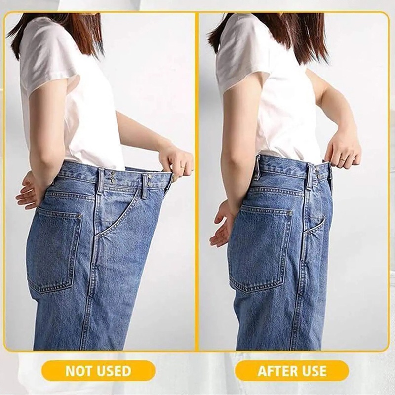 Dilepas Denim Sederhana Rok Celana Jeans Wanita Fashion DIY Tak Terlihat Tombol Logam Tombol Yang Dapat Disesuaikan Ada Paku Pinggang Gesper Bunga Matahari Klip Pinggang Pria Mengencangkan Pinggang Bros