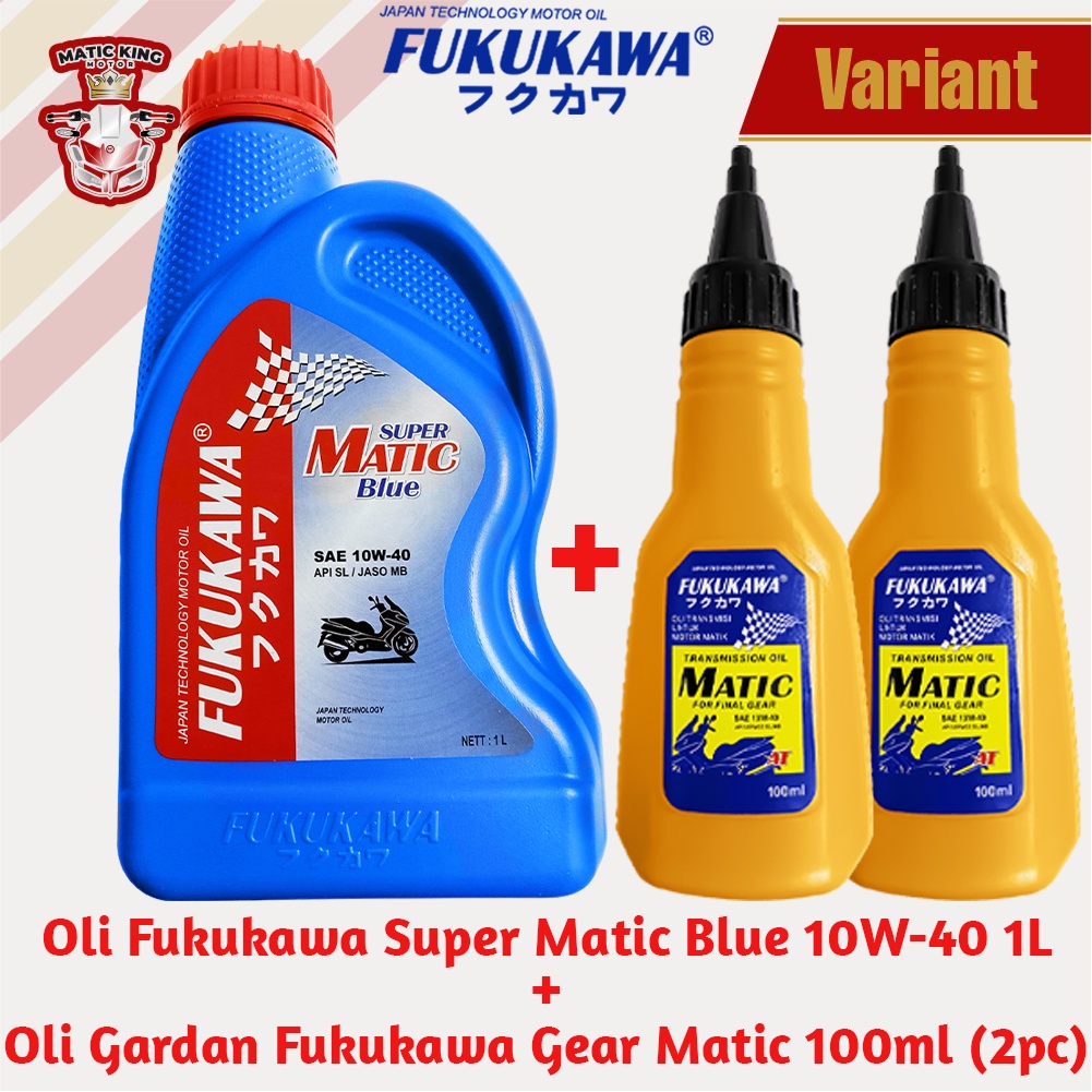 Oli Mesin Super Matic Blue 10W-40 API SL/JASO MB 800 ml Fukukawa