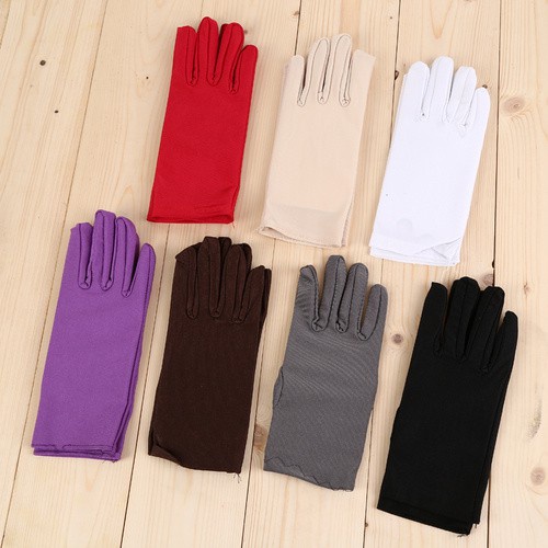 Sarung tangan pendek short gloves spandex paskibra butler cosplay SC