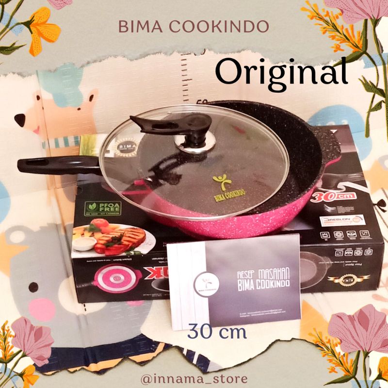 BIMA COOKINDO original wajan anti lengket serbaguna wok pan herbal 30 cmwokpan