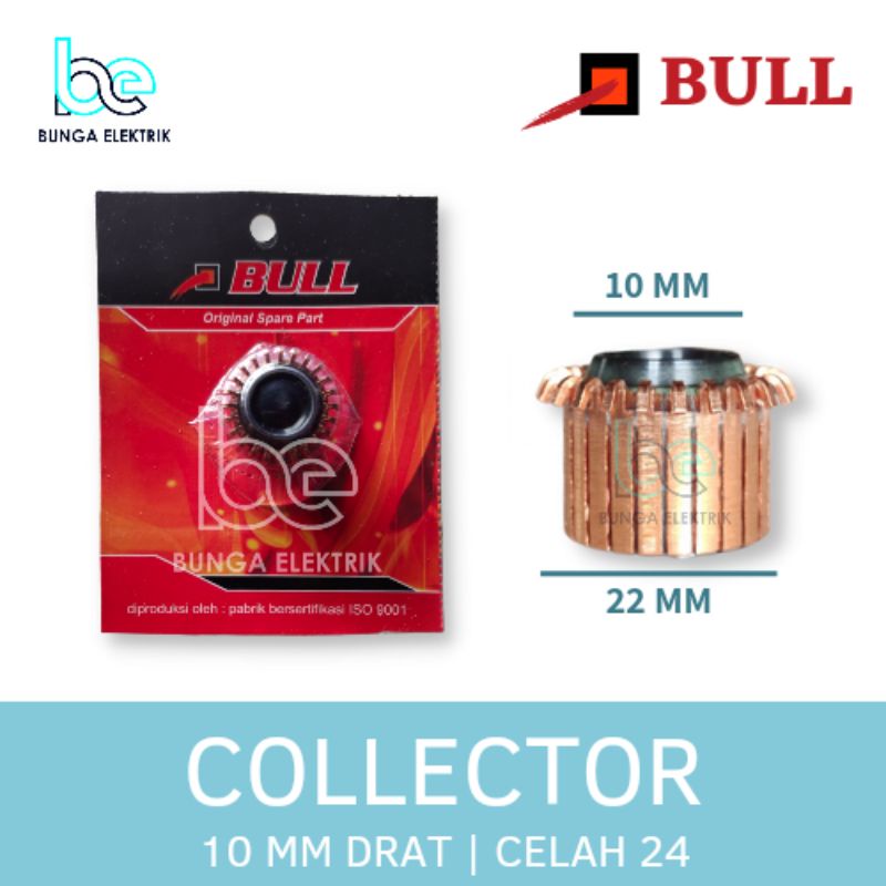 BULL COLLECTOR PLANER N1900 CELAH 24 AS 10 MM KOLEKTOR ARMATURE ANGKER MESIN PLANER