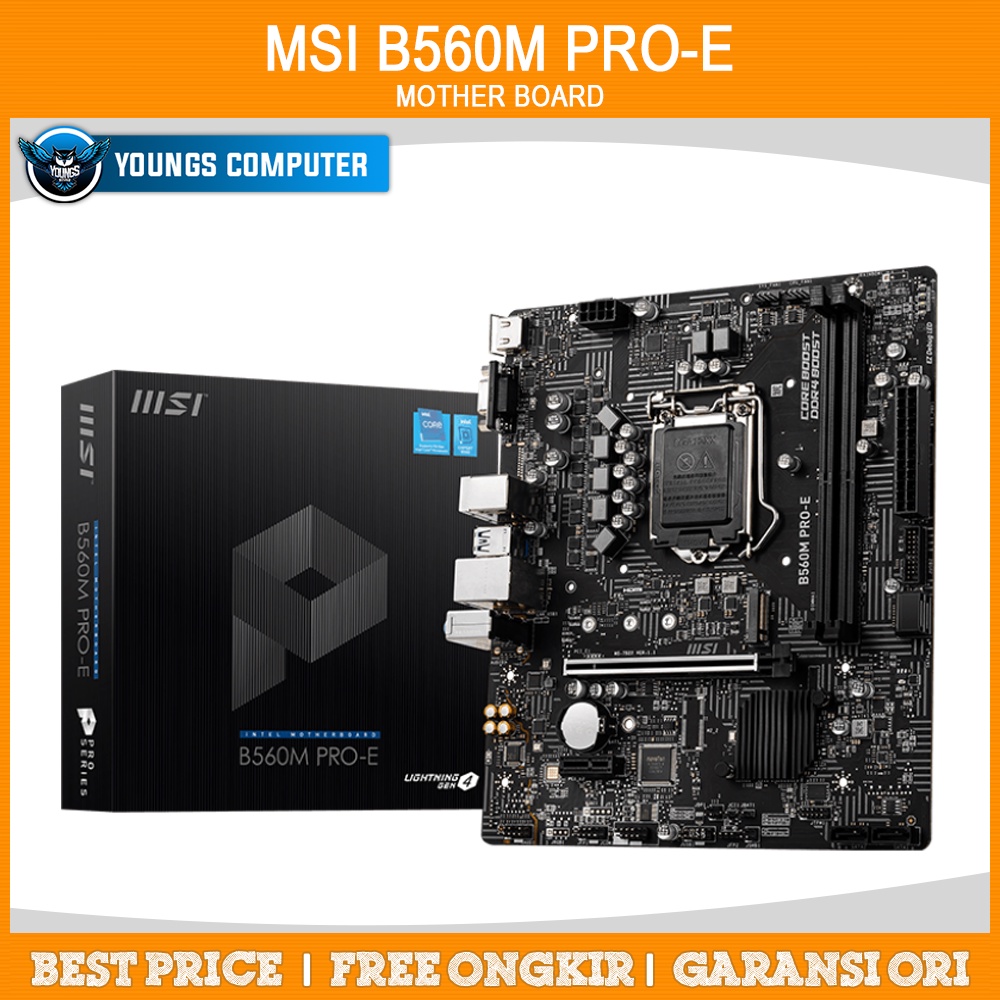 MSI B560M PRO-E | MOTHERBOARD INTEL B560 LGA1200 mATX