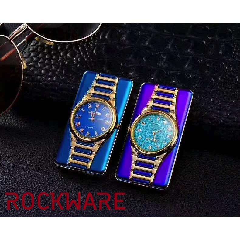 36 ROCKWARE USB Rechargeable Plasma Flameless Lighter - Elegant Watch
