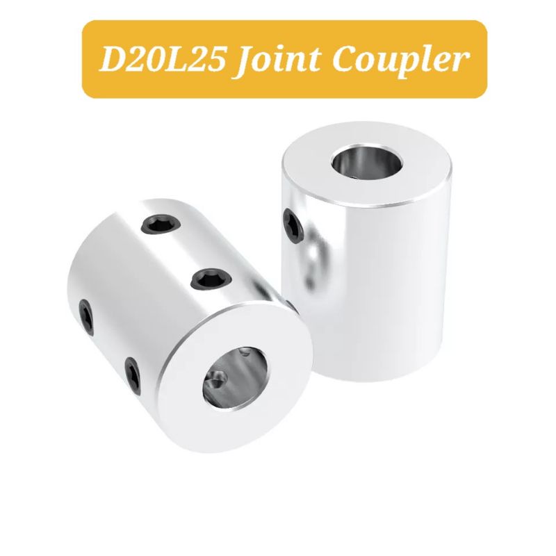 Motor coupler coupling joint D20L25 Diameter 20mm Panjang 25mm connector konektor sambungan as dinam