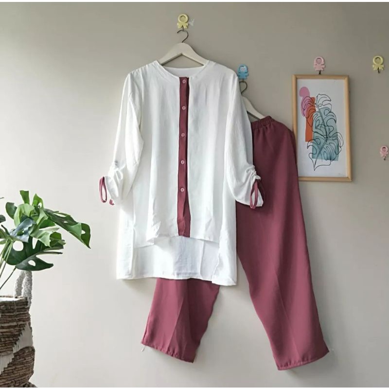 SETELAN CRINKLE KEKINIAN//SETELAN WANITA KEKINIAN