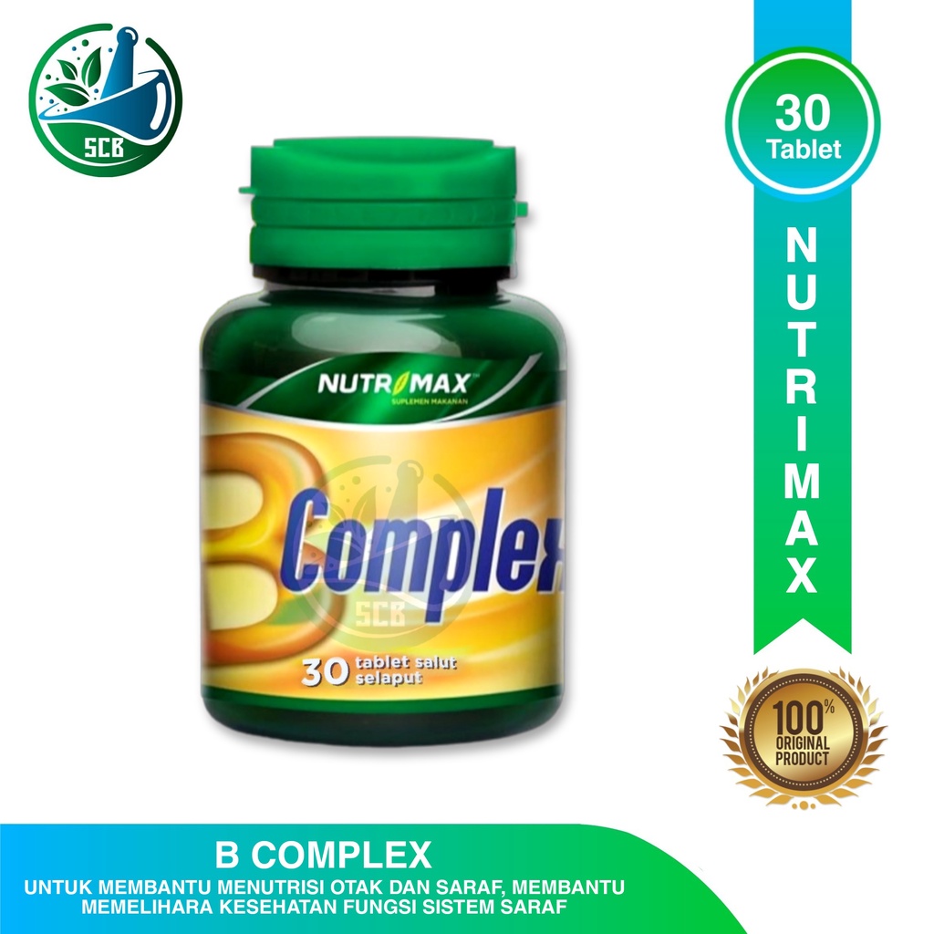 Jual Nutrimax B Complex 30 Tablet - Suplemen Otak, Saraf, Imunitas, Dan ...