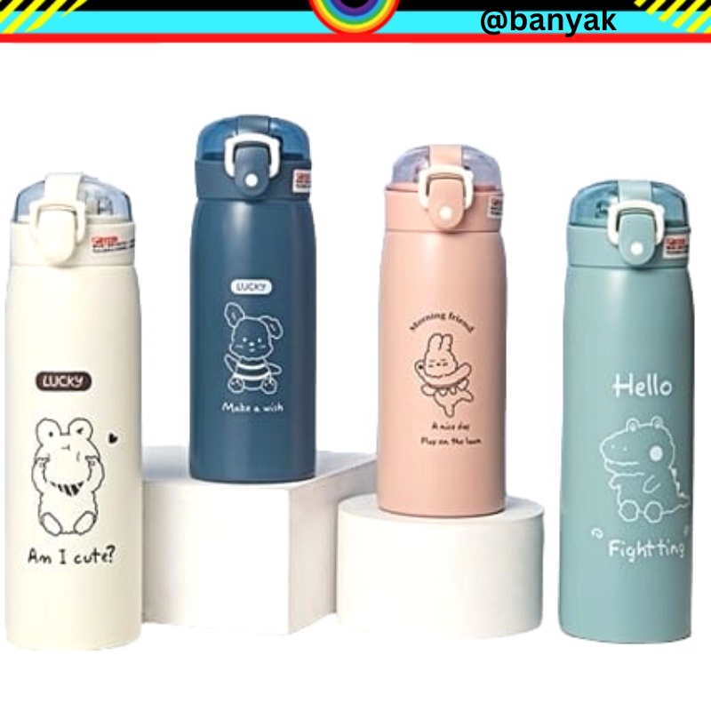 TUMBLER 0203 TUMBLER TAHAN PANAS DAN DINGIN TUMBLER KARAKTER KARTOON BOTOL MINUM BOTOL MINUM 500ML BOTOL MINUM OLAHRAGA BOTTLE SPORT TERMOS BOTOL ANTI PANAS BOTOL STAINLESS STEEL MINI TERMOS BOTOL ANAK SEKOLAH @banyak