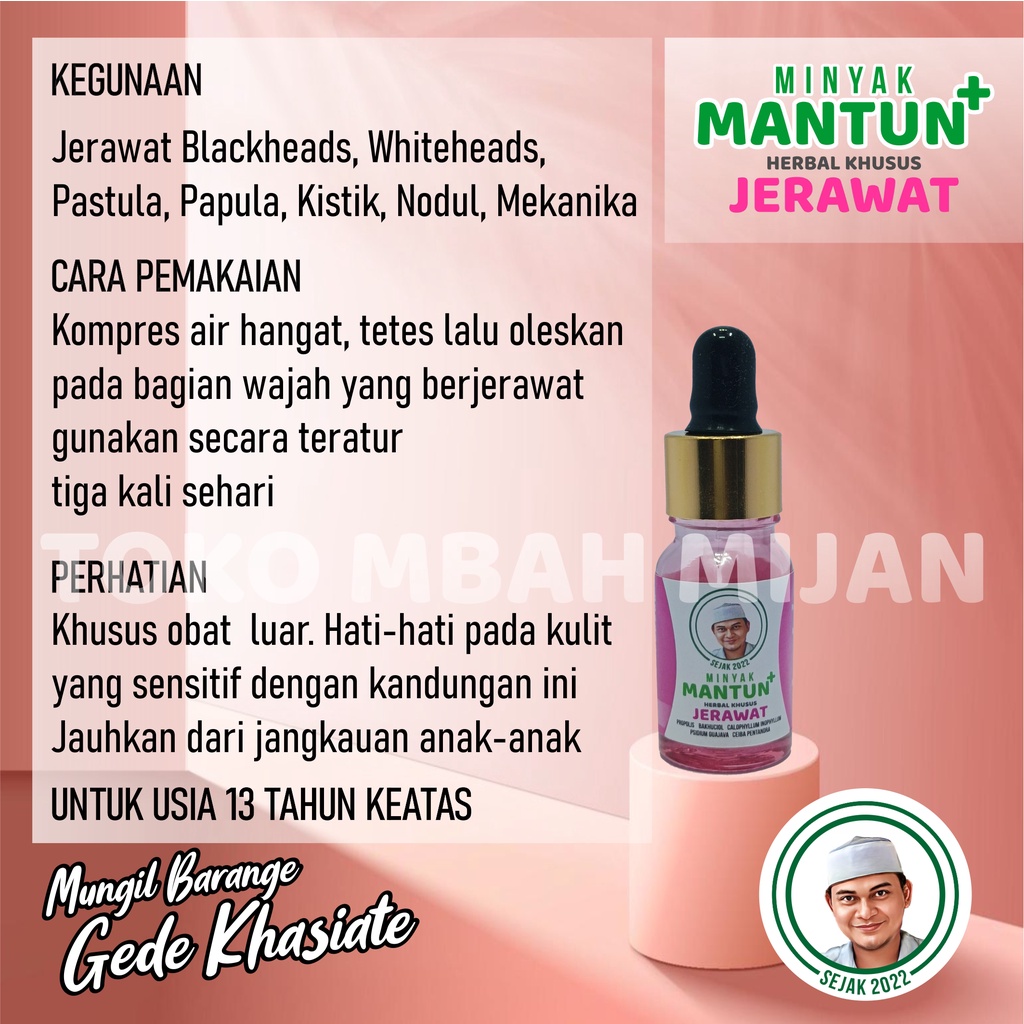 Mantun Pink Herbal Jerawat Batu