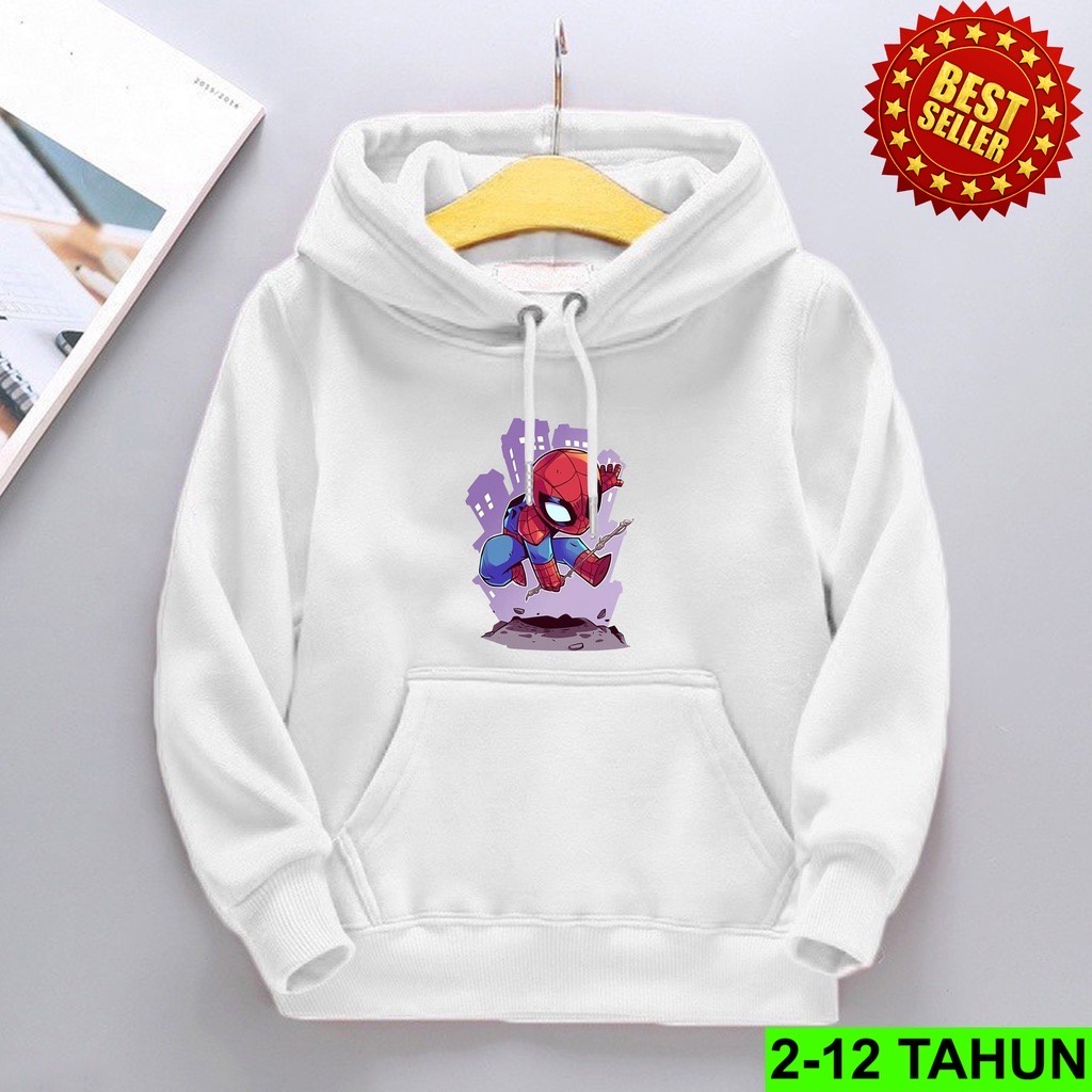 Jumper Hoodie Anak  SPYDER KIDs II Jaket Hoodie Anak Viral Bahan Fleece Sz M - XL ( Laki Laki &amp; Peremepuan )