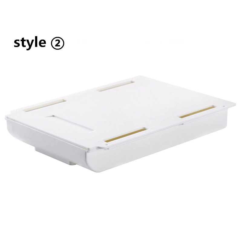 Laci Meja Hidden Storage Box Case Desk Sticky Adhesive - STA05