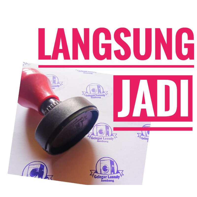 Stempel Flash Dengan Tinta Permanen Anti Luntur - Langsung Jadi