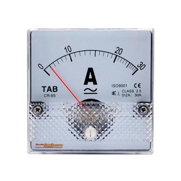 Ampere Meter Analog AC / DC 30 A CR65 Direct TAB
