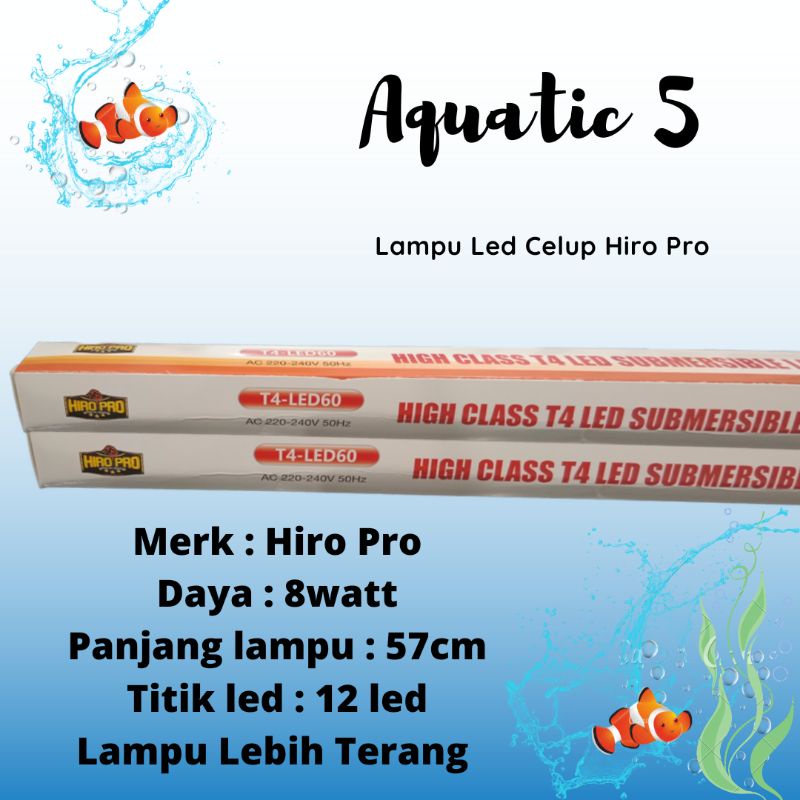 Promo Lampu Led Celup Aquarium HIRO PRO T460