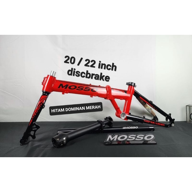 KOMPLIT FRAME SEPEDA LIPAT MOSO F3 TAIWAN 20 / 22 INCH FRAME SELI MOSO ALLOY ALUMUNIUM