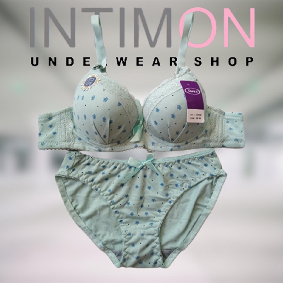 BH BRA SET INTIMON UNDERWEAR SOREX 33468 PAKAIAN WANITA SEXY SET BROKAT CUP SEDANG KAWAT RENDA BROCA