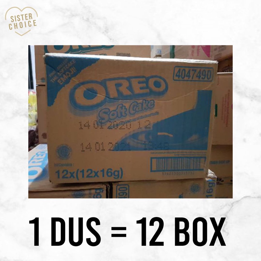 

Oreo Soft Cake Bolu 1 Dus isi 12 Box / 144pcs (@16gr)