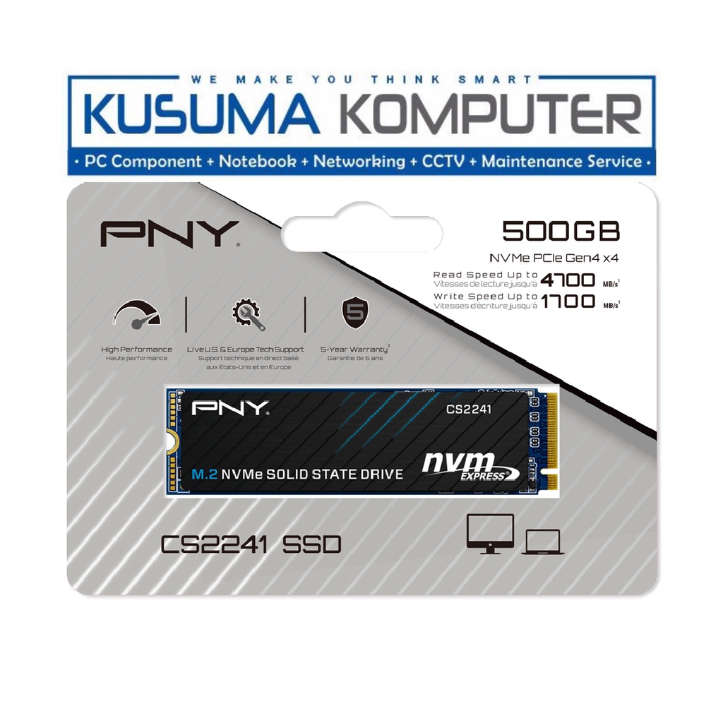 PNY CS2241 SSD 500GB M.2 NVMe Gen4x4
