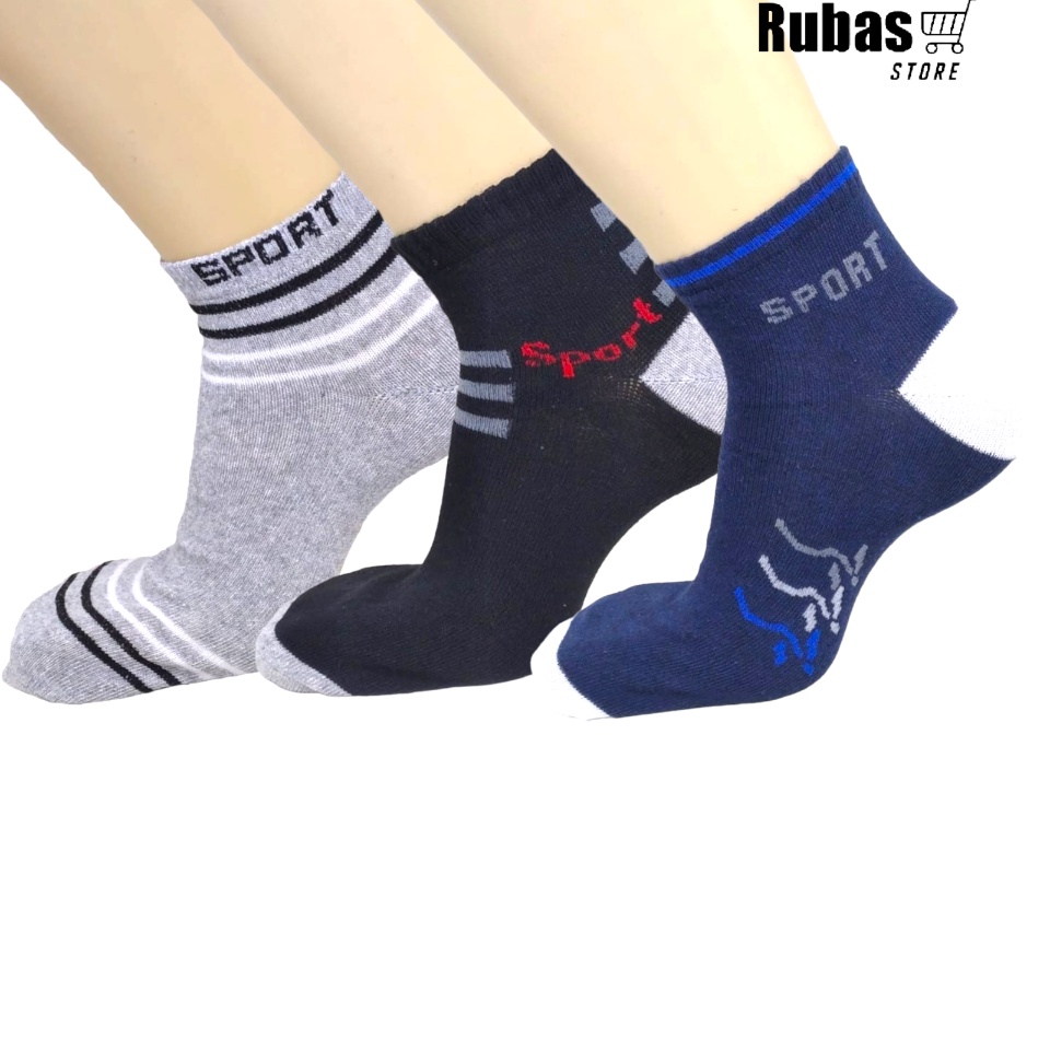 KAOS KAKI OLAHRAGA PENDEK MOTIF KAOS KAKI SPORT IMPORT PRIA WANITA DEWASA