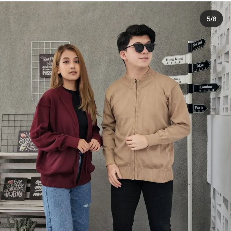 ETERNAL KNITE ZIPPER RAJUT WANITA PRIA