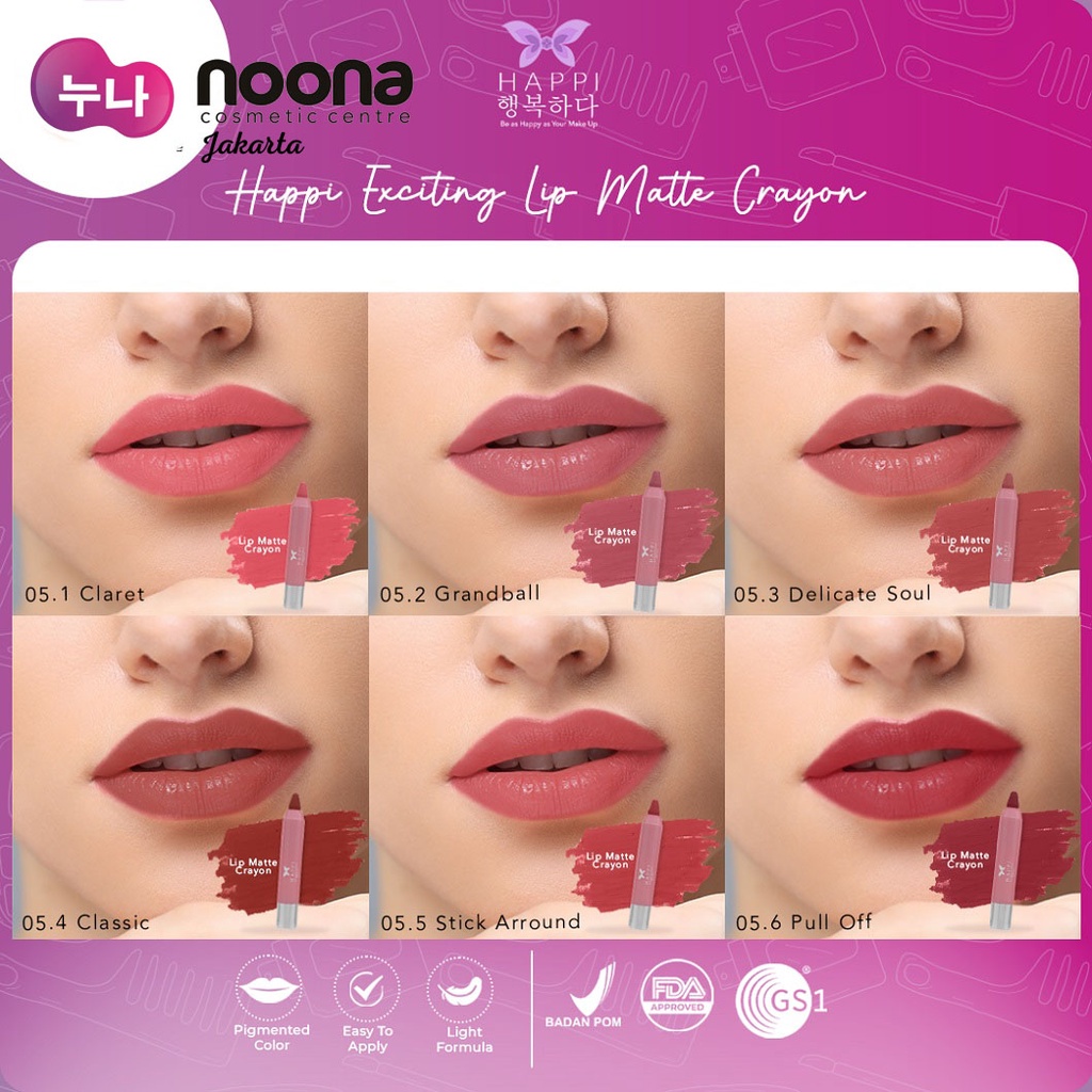HAPPI EXCITING LIP MATTE CRAYON 3 GR -NJ