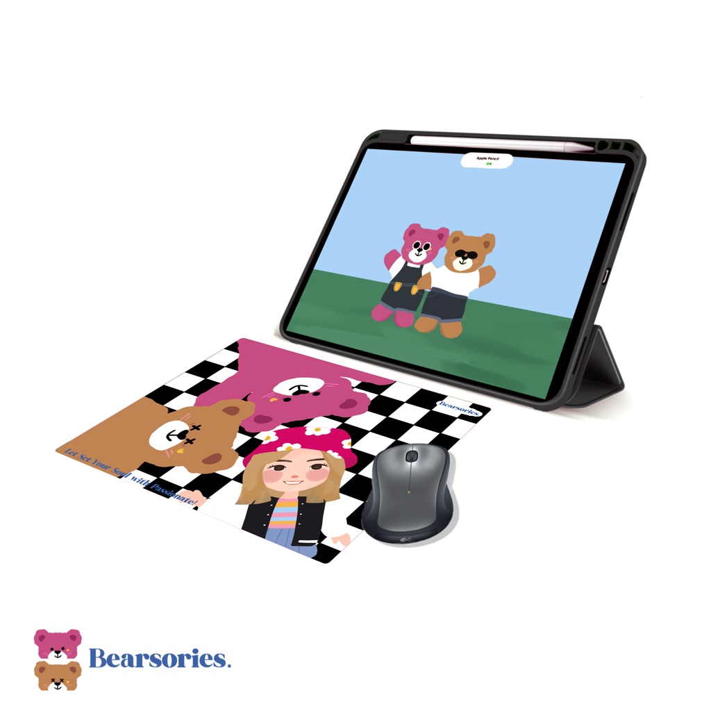Mousepad Anti Slip Bearies And Friend