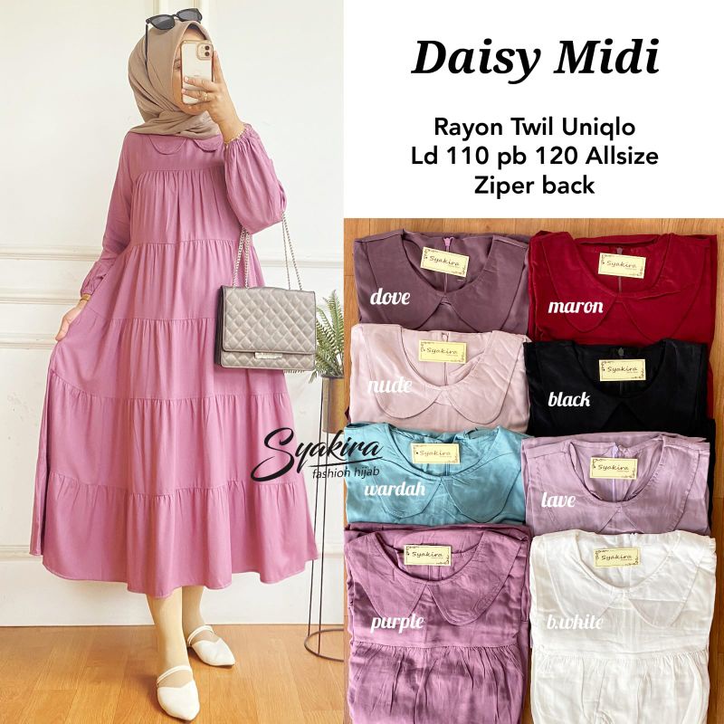 DAISY MIDI/GAMIS MIDI POLOS BY SYAKIRA