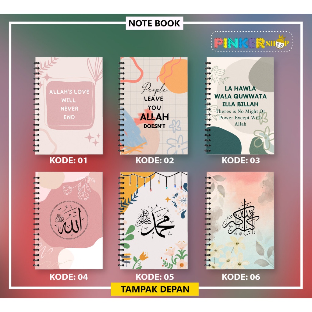 

(NS-003) BUKU TULIS NOTEBOOK ISLAMI SPIRAL POLOS / GARIS