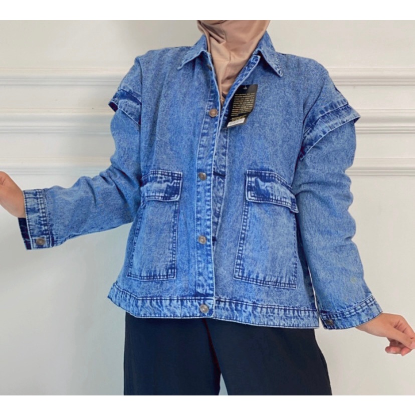 Jaket Jeans Wanita OVERSIZE Korean Style Joza