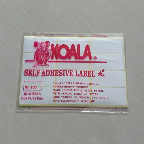 

Label koala no 103