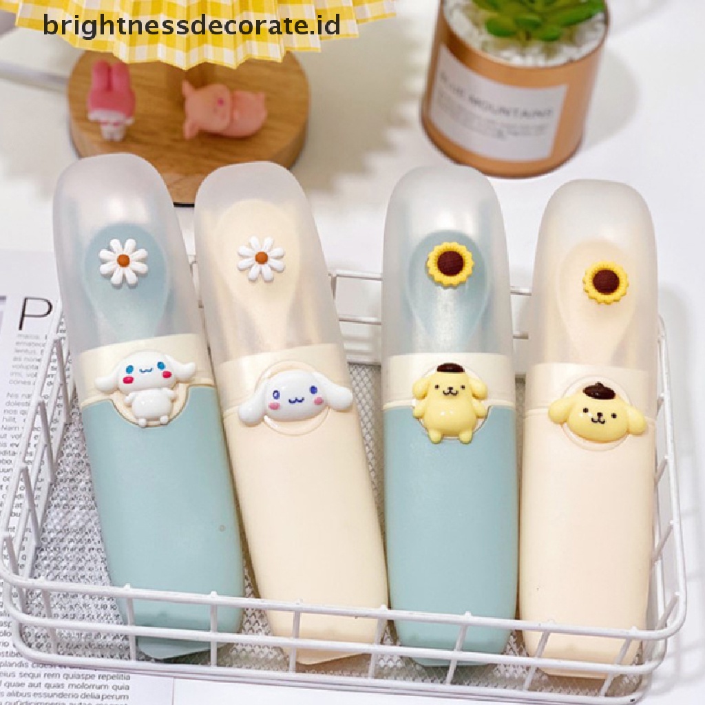 [Birth] 3pcs Kawaii Cutlery Kartun Portable Cutlery Set Sumpit Siswa Sendok Garpu [ID]