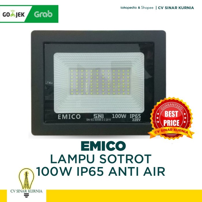 Lamp Lampu Sorot Emico/Lampu Tembak Led 100 Watt Ip65 Anti Air Emico/Putih