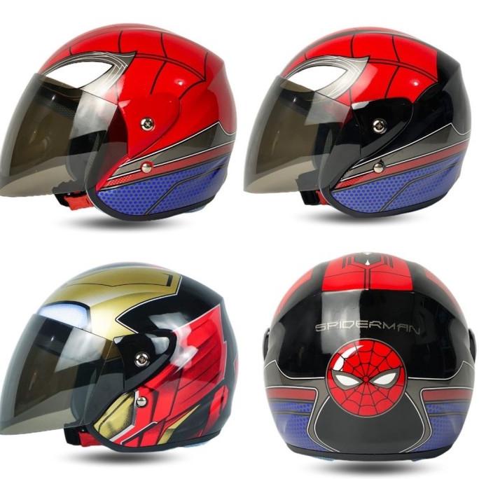 Helm Motor Anak Karakter SNI Umur 3 4 5 6 7 8 Tahun