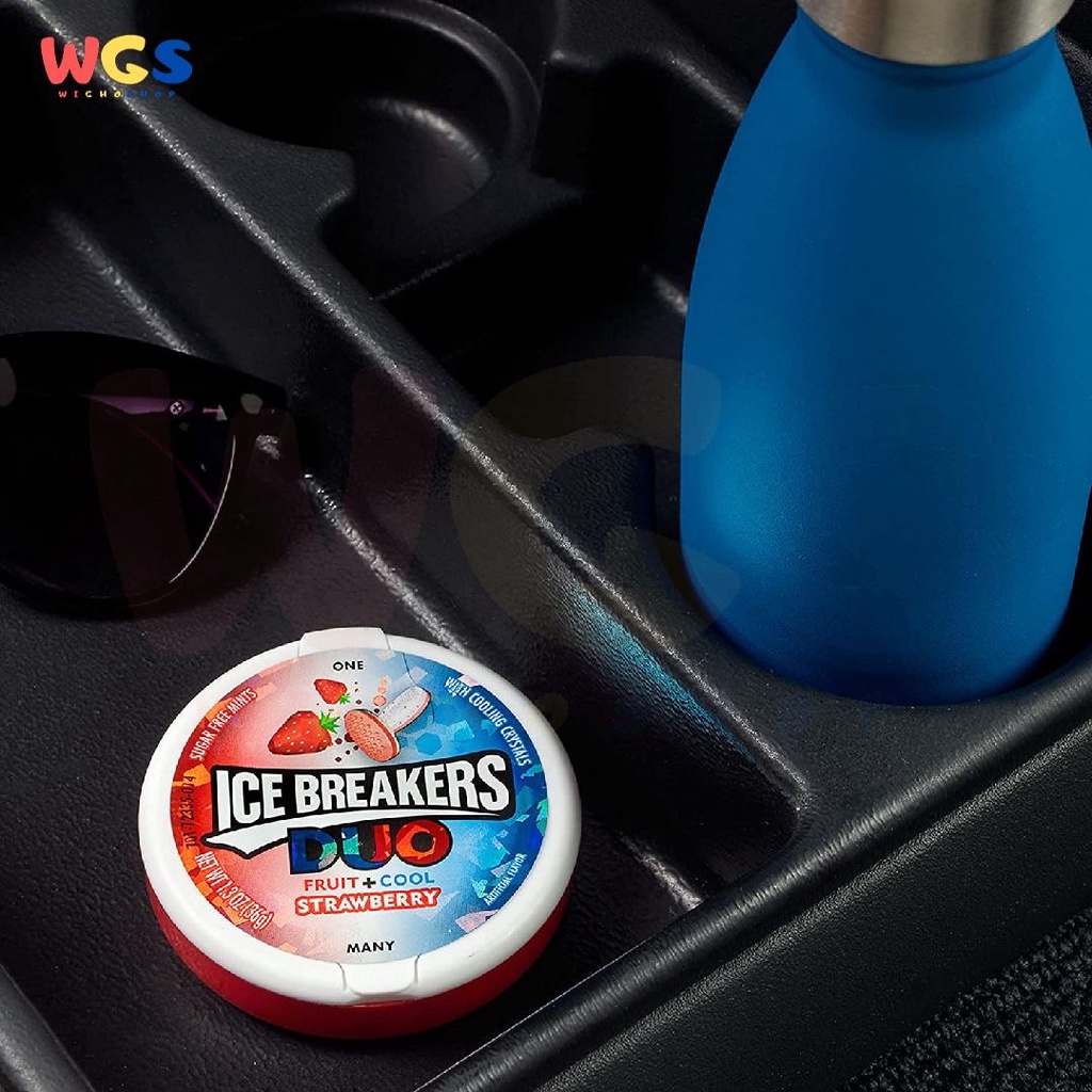 Ice Breakers Duo Fruit Cool Strawberry Sugar Free Mint Candy 1.3oz 36g
