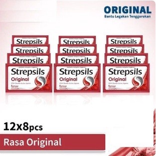 

Strepsils Original 12X8 - Strepsils Box - Permen Pereda Tenggorokan