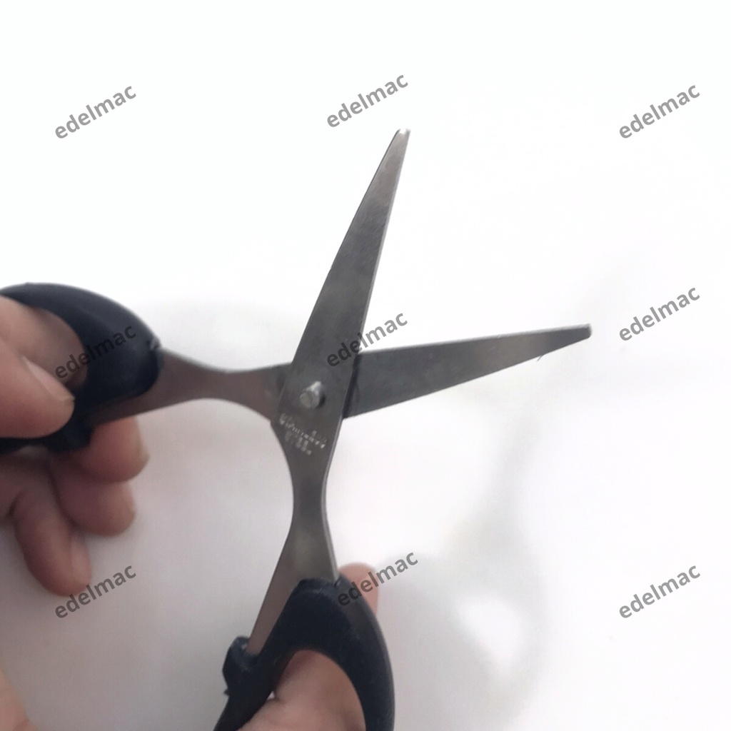 Gunting Gagang Plastik Hitam Scissors Rumah Tangga Serbaguna