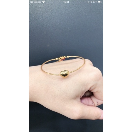 gelang choker love emas asli 375/8K