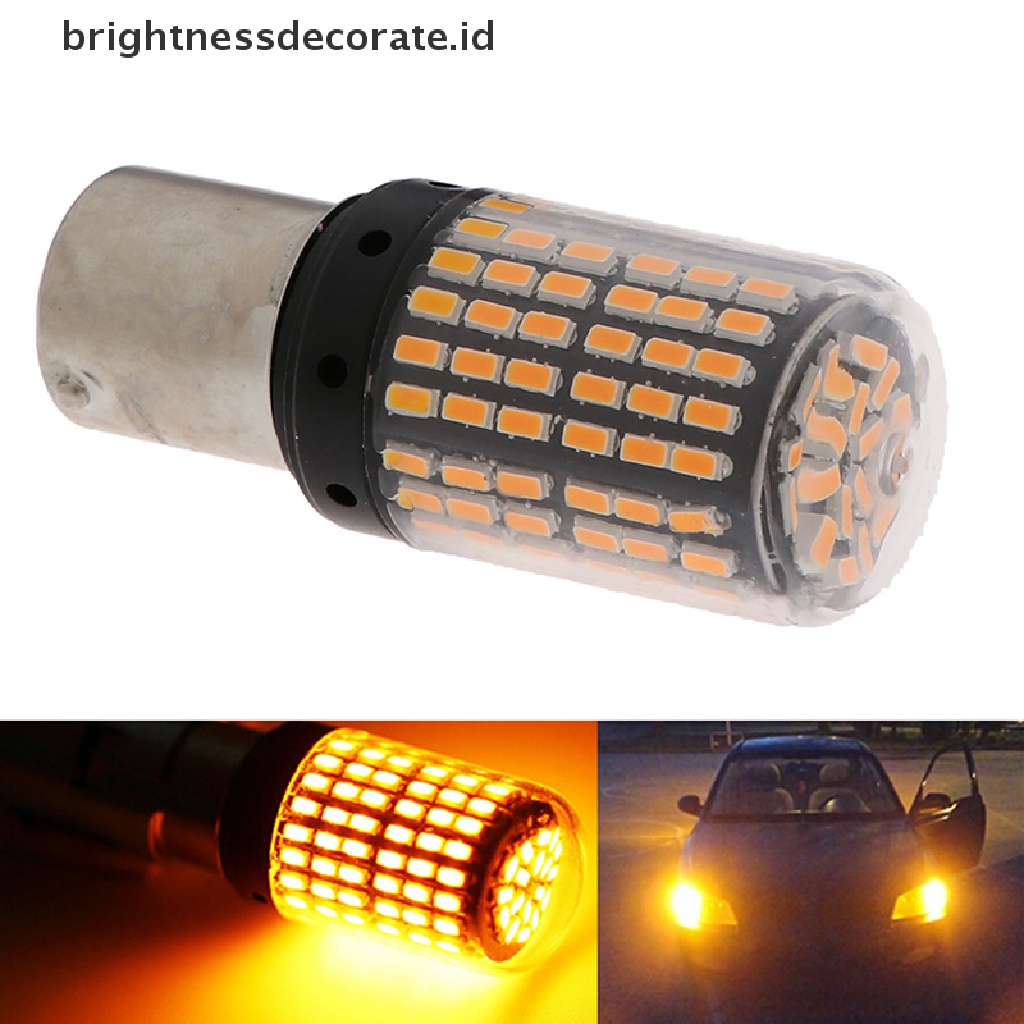 [Birth] 1x Kuning 1156 1095 1141 P21W BA15S 7506lampu Sein Led3014 144-SMD [ID]