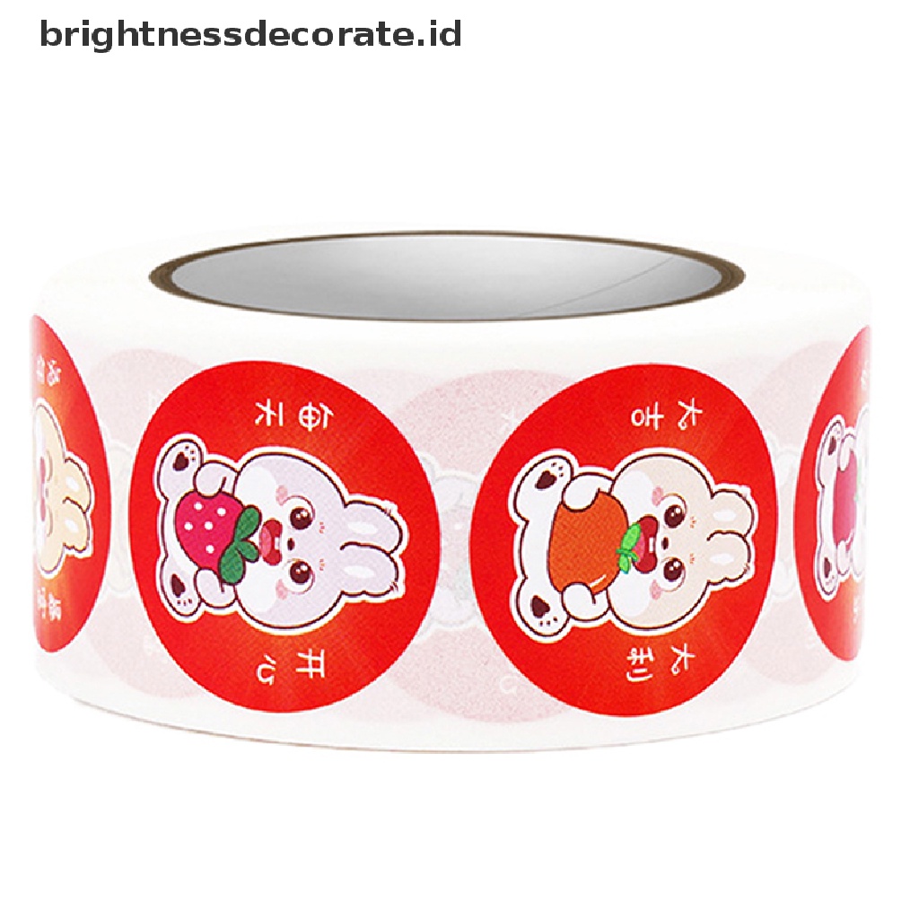 [Birth] 500pcs/roll Tahun Kelinci Stiker Amplop Seal Label Self Adhesive Sticker [ID]
