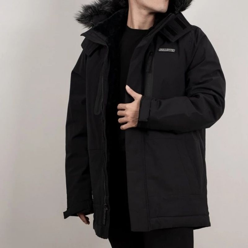 Jaket Winter Musim Dingin Hollister Faux Fur Lined Parka ORIGINAL