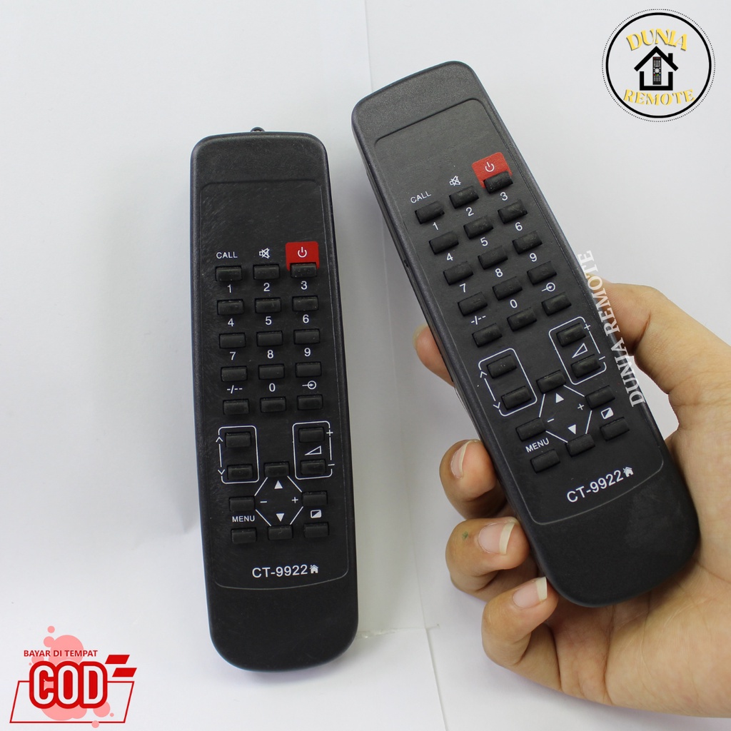 Remot Remote TV TOSHIBA Tabung Bomba 9922 hitam tanpa setting