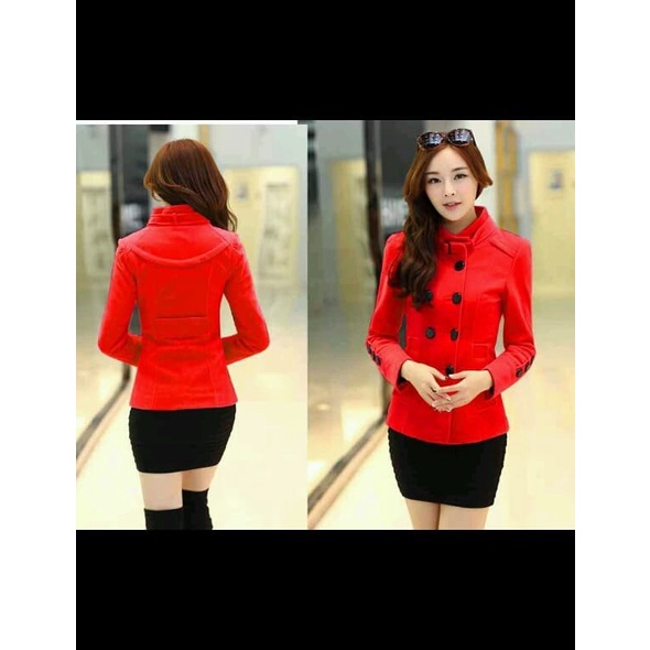 Outer Wanita Lt Osaka Jaket Wanita Sweaters Wanita Baju Wanita Hitam B0C5 tebal qiyowo casual fashio