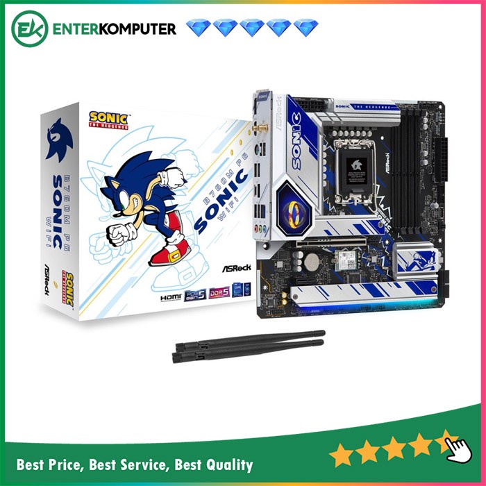 ASRock B760M PG Sonic WIFI (LGA1700, B760, DDR5, USB3.2 Type-C, SATA3)