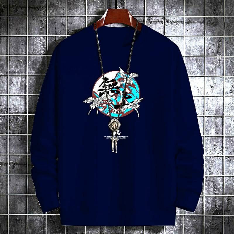 crewneck sweater pria kekinian motif STORK termurah /bahan fleece  lembut dan tebal